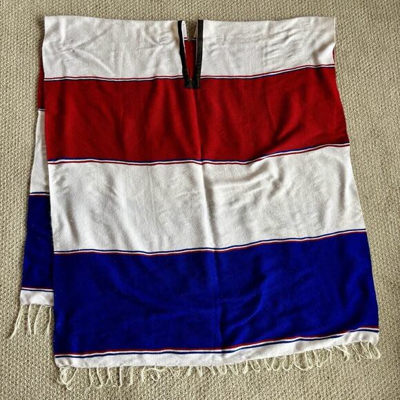 NFL Gabán Poncho New England Patriots Acrylic Cotton Made In Mexico - Picture 5 of 6